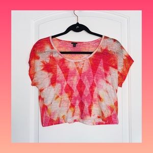 Sheer tie dye crop top🌼